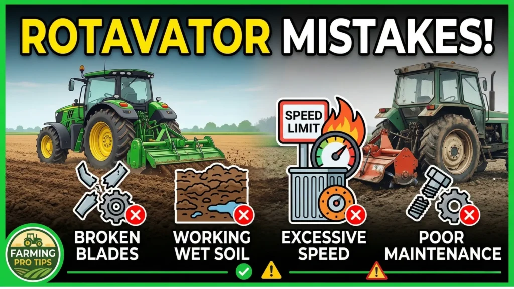 Common Mistakes Farmers Make When Using Rotavators