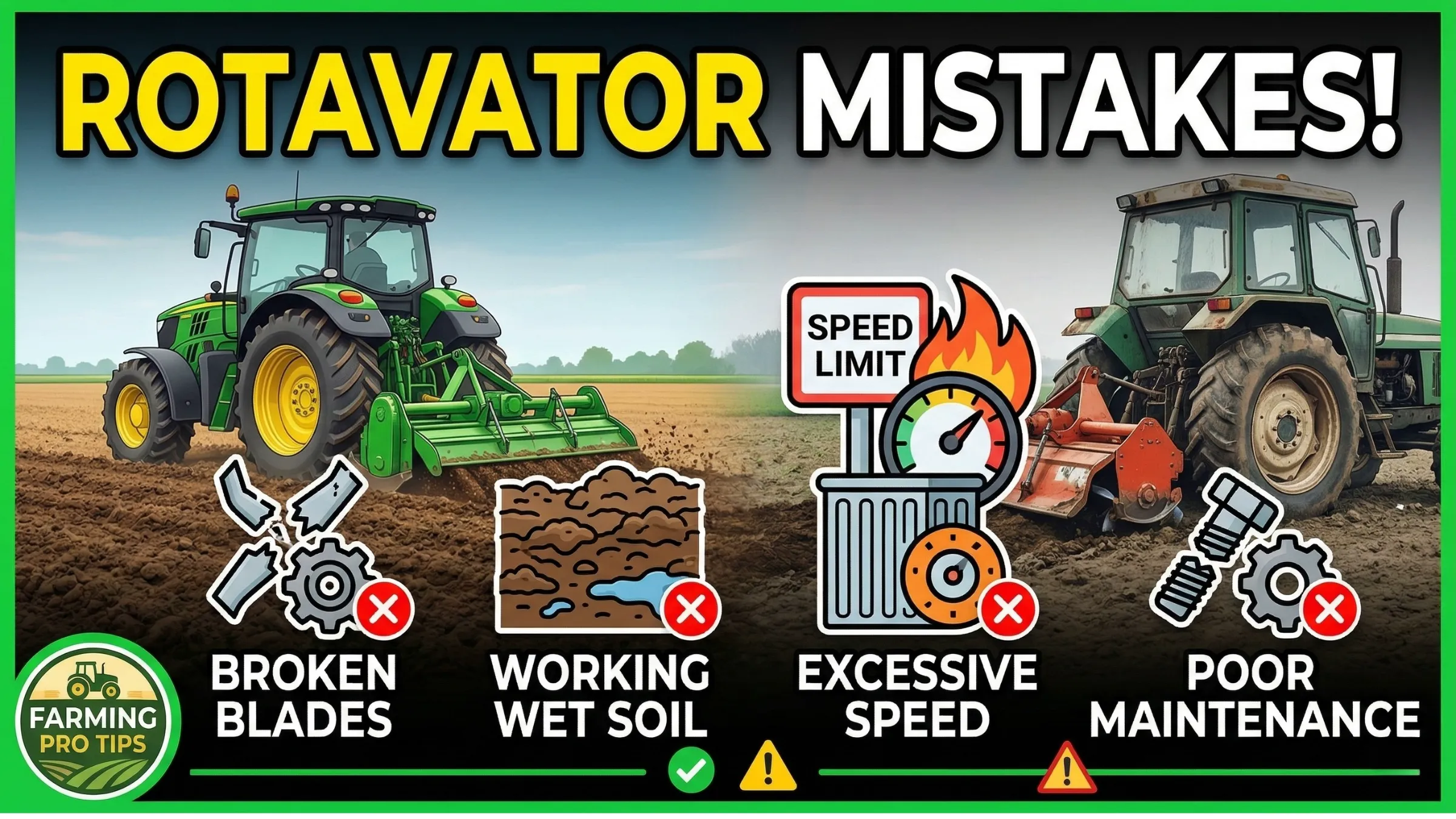You are currently viewing Common Mistakes Farmers Make When Using Rotavators